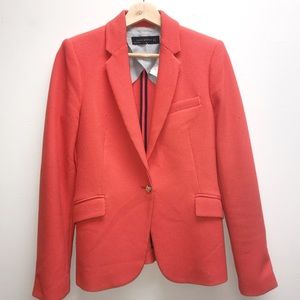 Red textured Zara blazer w/ gold buttons